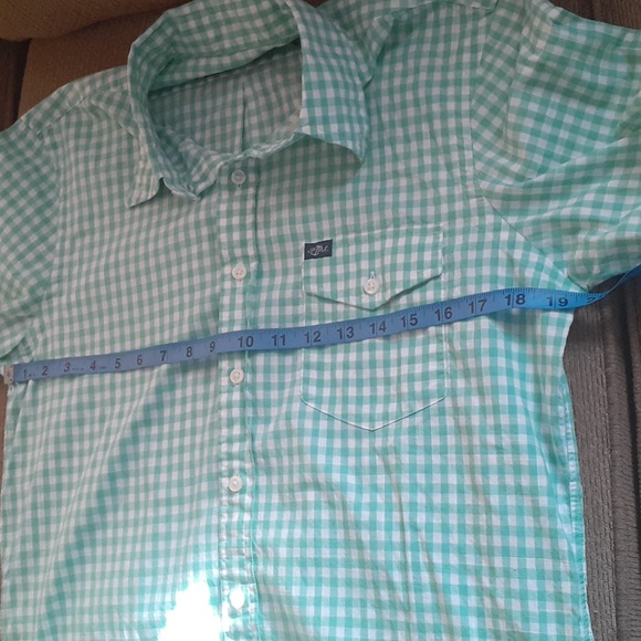 Ralph Lauren Light Green Gingham Shirt - Picture 4 of 5